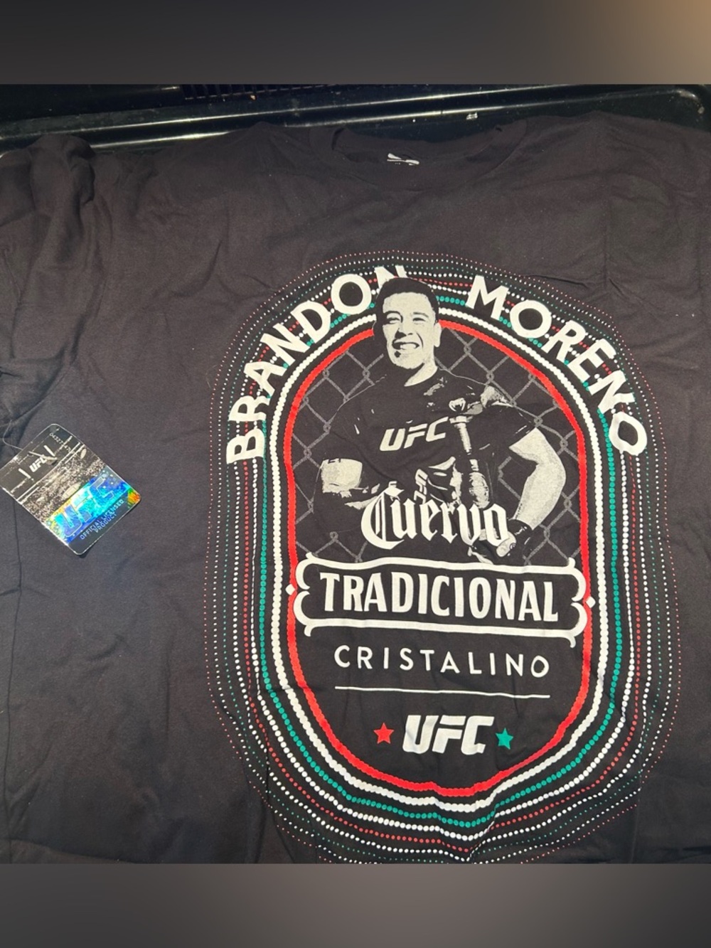 UFC Brandon Moreno Tradicional Cristalino Tee - Size L - NWT
